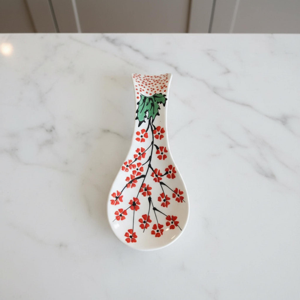 Hand-Painted Ceramic Spoon Rest - Unique Housewarming Gift - Spoon Holder
